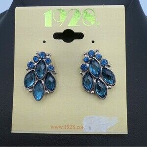 1928 Blue Silver Women's Earrings - NWT